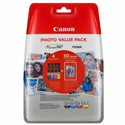 Canon Cartucho Multipack Cli 551 4 Papel 4x6 50h
